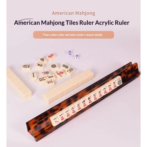 Règle de Mahjong en Acrylique Ondulé Multi-Styles Pliable Portable avec Emplacement pour 4 Joueurs - Product Image 5