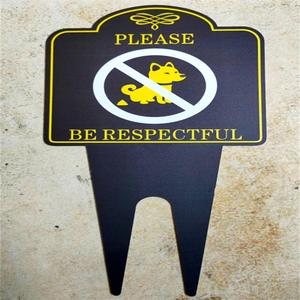 HAPPYJACK Fornisce Cartelli di Avvertimento per Passeggiate con Cani, Divieto di Deposito di Escrementi e Urina, Targa in Alluminio Bifacciale Verniciata a Forno - Product Image 4