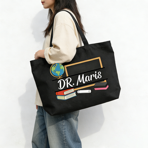Bolsa de Mano Tipo Tote de Lona Grande con Cremallera, Forma de <span class=keywords><strong>Barco</strong></span>, Negra, de Algodón Orgánico, 12oz/16oz, para Estudiantes - Product Image 2