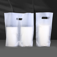 ES sacs à logo imprimé écologique personnalisé clair à emporter alimentaire sac en plastique transporteur café lait jus thé porte-gobelet pochette