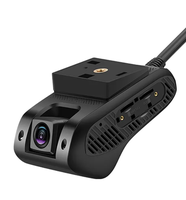 JC400 AI AiVision kamera dasbor lensa ganda 4G, perekam Video DVR GPS 2 saluran dengan kamera depan dan menghadap ke dalam untuk mobil