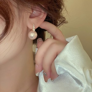 Pendientes <span class=keywords><strong>de</strong></span> Perlas y Circonitas <span class=keywords><strong>de</strong></span> <span class=keywords><strong>Piedra</strong></span> Natural <span class=keywords><strong>de</strong></span> Alta Gama, Estilo Retro, Lujo Ligero, Hechos en China y Francia, Novedad 2026, Venta al Por Mayor - Product Image 4