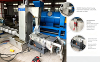 Granulateur à anneau d'eau PE PP 450 kg/h, ligne d'extrusion à vis simple