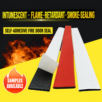 Bande d'étanchéité auto-adhésive intumescente ignifuge pour système de vitrage de mur rideau, joint de porte coupe-feu anti-fumée