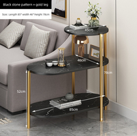 Ventes directes d'usine pieds noirs Table basse en fer multicouche petite Table à thé armoire d'angle en métal multifonction