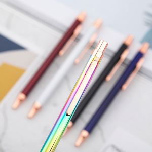 High Quality Custom Logo 1.0 MM Metal Business Retractable Ballpoint <b>Pens</b> Fashion Multi-<b>Color</b> Advertising <b>Pen</b> for Business - Product Image 2