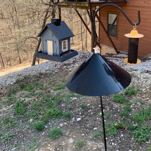 ขายึดที่ให้อาหารนกแบบโลหะ ดีไซน์เกลียว ขนาด 2.3 เมตร แบบเสียบลงดิน ทนทาน ใช้กลางแจ้งในสวน สำหรับแขวนให้อาหารและน้ำให้นก - Product Image 3