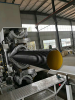 Ligne de co-extrusion de tubes ondulés à double paroi pour refroidissement par air Machine de fabrication de tubes HDPE DWC
