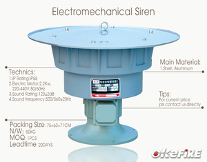 <span class=keywords><strong>Sirena</strong></span> Industriale <span class=keywords><strong>Antincendio</strong></span> Okefire OK-JDL400, Grande Allarme Elettronico per la Difesa Civile - Product Image 5