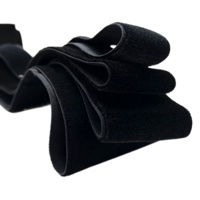 Ruban élastique en velours noir et blanc extensible, vente en gros, 10mm 20mm 30mm 40mm, pour bricolage, artisanat et coiffes