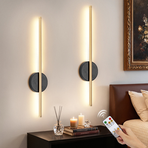 Applique Murale Moderne Rechargeable à Piles, Intensité Variable, Orientable, Sans Fil, 3 Températures de Couleur, Installation Magnétique, Métal, <span class=keywords><strong>pour</strong></span> Salon - Product Image 1