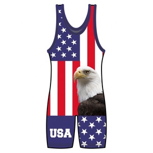 Pour les États-Unis fabricant Sublimation personnalisé hommes coupe basse maillots de lutte pas cher en gros pour adultes vêtements d'arts martiaux - Product Image 1