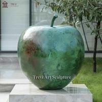 Grande sculpture de pomme en bronze TREVI, personnalisée, moderne, abstraite, en métal, pour la décoration d'hôtels et de galeries