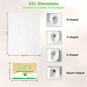 <strong>Toilet</strong> <strong>Seat</strong> Cover Disposable Flushable Travel <strong>Toilet</strong> <strong>Seat</strong> Covers for Adults Kids Flushable <strong>Toilet</strong> Paper Cover for <strong>Potty</strong> <strong>Training</strong> - Product Image 3