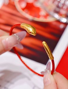 Xinfly Brazalete de Acero con Oro 24K, Rubí y Moissanita, Diseño de Serpiente de la Suerte, Cadena de Moda, Joyería de Regalo para Parejas, ¡Gran Venta! - Product Image 4