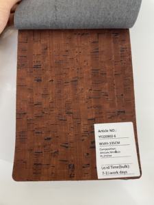 Cuir naturel imprimé de tissu de liège de conception pour le sac à main de chaussures - Product Image 3