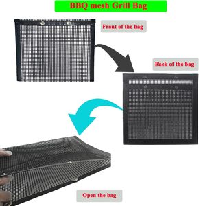 2025 New Food Grade Baking & Grilling Bag Heat Resistance <b>BBQ</b> Mesh Picnic Tool Outdoor Kitchen Grill Mats Sale - Product Image 5