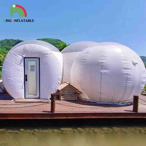 Lều Bong Bóng Nhà Có Phòng Ngủ Lều Vòm Bơm Hơi Bảo Vệ Sự Riêng Tư Nửa Màu Trắng Cho Khách Sạn Cắm Trại Ngoài Trời Phòng Cho Thuê - Product Image 5