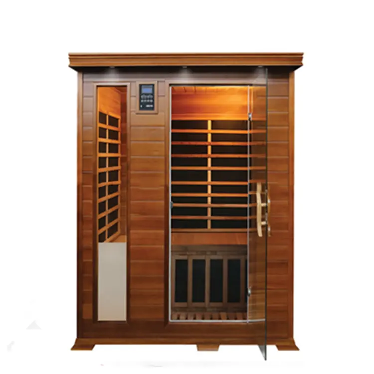 Barril Sauna Facial 3 Pessoa 220V 2240W Kits de Sauna Sauna Vapor Automático Perto Da Lâmpada Infravermelha