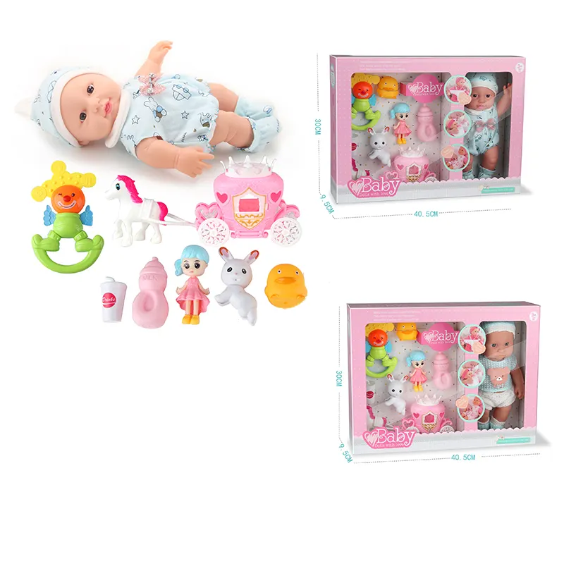 Boneka Bayi Terlaris Bahan PVC Boneka Rambut Panjang 10 Inci Mainan Permainan Peran Multi Pemain Anak-anak