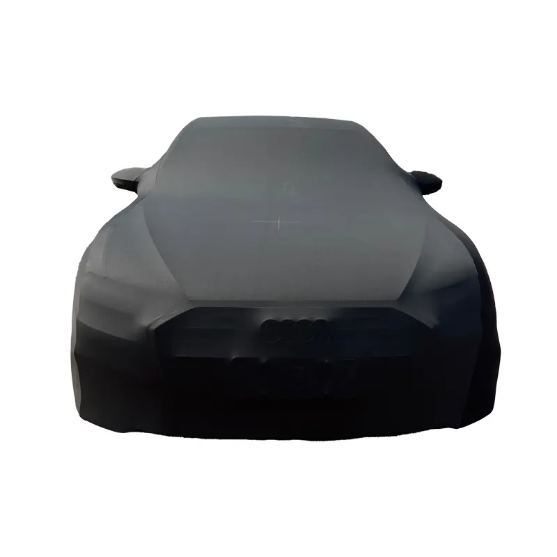 Chinese suppliers customize scratch proof soft velvet elastic stretch indoor car body cover for car exhibition