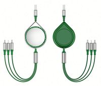 Cable de Datos USB Multifunción 3 en 1 de Carga Rápida 5A, Cable de Extensión Telescópico Universal