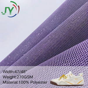 Tela de malla brillante de poliéster 100% de 270GSM personalizada, con brillo <span class=keywords><strong>morado</strong></span> y spandex, anti-bolitas, resistente a desgarros, para prendas de exterior. - Product Image 1