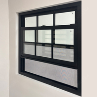 Ventanas de Guillotina Dobles de Aluminio con Doble Acristalamiento Negro para Construcción, Diseño Nuevo 2026