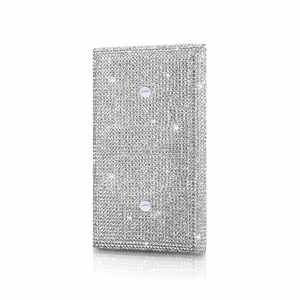 Prise murale à interrupteur simple American Standard avec couvercle en cristal de strass, design élégant, certifiée CCC - Product Image 1