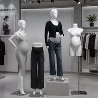 Glasfaser-Schwangerschafts-Schaufensterpuppe Ganzkörper Halbkörper Torso Kopflos Schwangere Dummy für Umstandsmode-Schaufenster-Display