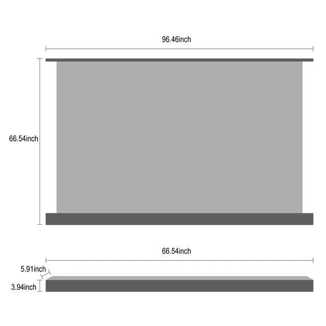 Electric Floor Rising Projection Screen 100inch 120inch Black Diamond Fresnel Indoor Outdoor Home Theater 16:9 HD