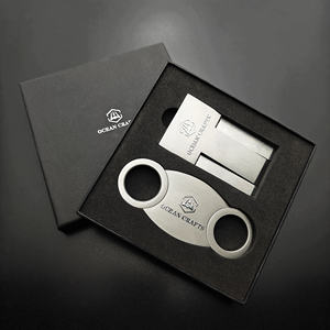 Nouveautés 2026 OCEAN Classic Coupe-cigares multifonctionnel en acier inoxydable avec logo personnalisé pour fumer - Product Image 5