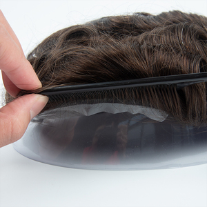 Franges personnalisées blondes 8x10 pouces en cheveux humains Remy européens, densité 130%, base en PU, nouées à la main - Product Image 6