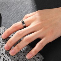Cincin Pria Desain Retak Vintage dari Paduan Logam, Model Nightfall Light Mark, Dapat Disesuaikan, Gaya Sederhana, Personal, Laris Manis