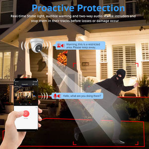 HITOSINO 2-сторонняя аудио смарт-система обнаружения движения Водонепроницаемая IP67 H.256 POE 8MP 4K UHD IP-камера - Product Image 6