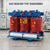 Transformateur triphasé de type sec série SCB, refroidi par air, pour distribution d'énergie, 250 KVA, 300 KVA, 400 KVA
