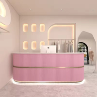 Bureau de réception rectangulaire moderne et minimaliste en MDF, taille personnalisable, couleur au choix, écologique, durable, avec logo personnalisé pour hôpital, maison, bar