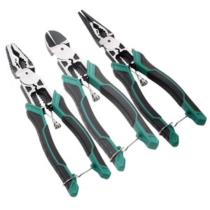 Diagonal Pliers Needle Nose Wire Strippers 1 In Serrated Jaw Chrome Vanadium Steel Industrial Grade Home Use - Product Image 1