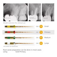 Limas Dentales Rotatorias de Oro con Activación Térmica, Herramienta Flexible para Dentistas