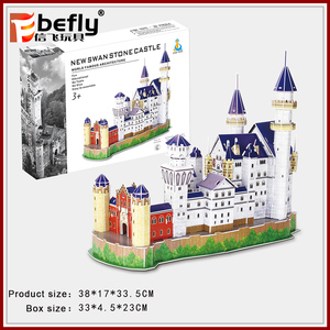 Tự làm lắp ráp <span class=keywords><strong>Neuschwanstein</strong></span> lâu đài <span class=keywords><strong>3D</strong></span> Câu Đố mô hình kiến trúc - Product Image 2