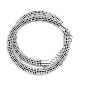 Cadena Decorativa de Aluminio con Malla de Diamantes de Imitación, 10 Filas, Redonda, Negra y Blanca, para Joyería DIY, Accesorios de Ropa, Correa de Hombro - Product Image 5