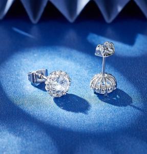 इवेंची विंटेज ट्रेंडी पीतल तांबे के मिश्र धातु प्लेटेड महिलाओं के जिरकॉन स्टड इयररिंग्स - Product Image 3