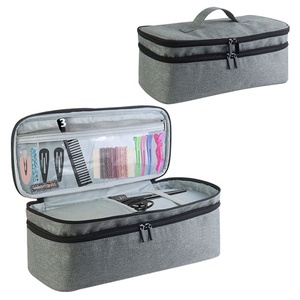 Custom Large Capacity Waterproof <b>Zipper</b> Double-layer <b>Storage</b> <b>Bag</b> for Hair Dryer Curler Simple Barber Electrician Travel - Product Image 3