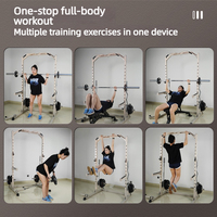 Rack de musculation tout-en-un robuste avec système de câbles, appareil de fitness multifonctionnel pour entraînement complet du corps