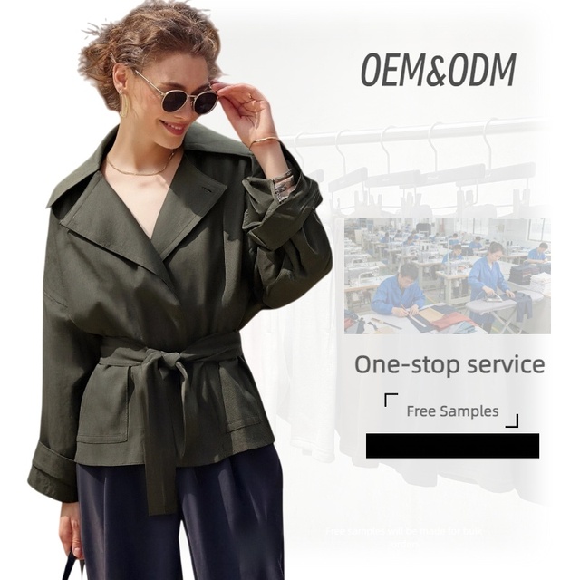 Women's Vintage Brown Suede Leather Trench Coat Lapel Collar Long Jacket with Patch Pockets