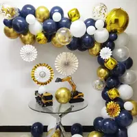 102pcs सोने गहरे नीले रंग का गुब्बारा माला किट कंफ़ेद्दी के साथ गुब्बारे शादी ब्राइडल शावर लिंग प्रकट जन्मदिन की पार्टी सजावट
