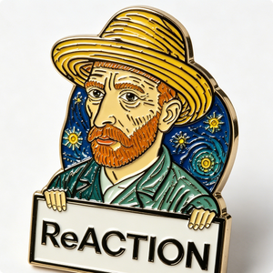 Metal <b>Pin</b> Gold Plated Irregular Shape Hard Enamel Zinc Alloy Art Collectible <b>Badge</b> - Product Image 4