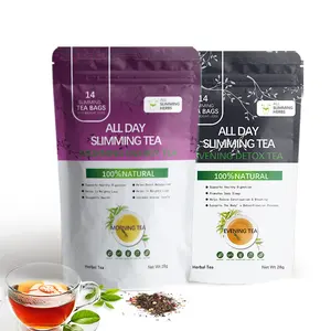 Adelgazamiento Herbal Día y Noche Colon Cleanse Teatox All Natural Detox Tea Smooth Belly Day Energy Boost Tea y Evening Cleanse