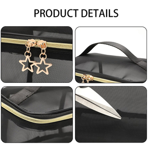 Bolsa Organizadora de Cosméticos de Malla Transpirable para Viaje, Neceser de Maquillaje, Set de Bolsas Esenciales para Regalo Promocional al por Mayor - Product Image 4