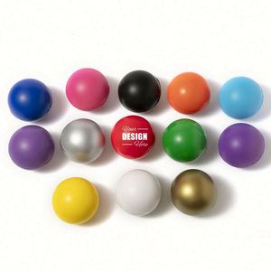 Balle anti-stress en mousse PU de 6,3 cm - Cadeau promotionnel personnalisé avec logo imprimé pour le bureau et les événements - Product Image 1